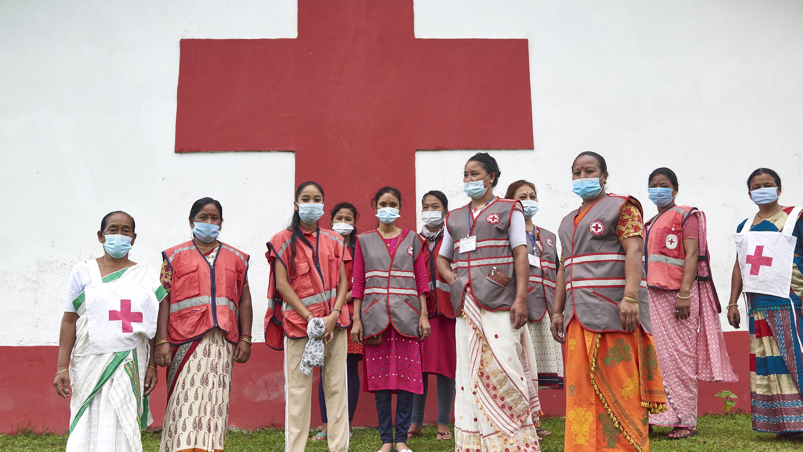 Volunteers at the Indian Red Cross Dhemaji, Assam branch in September, hit by a fresh wave of flooding; a photo used by the Vice Media group in its collaboration with the Red Cross. (Indian Red Cross Society)