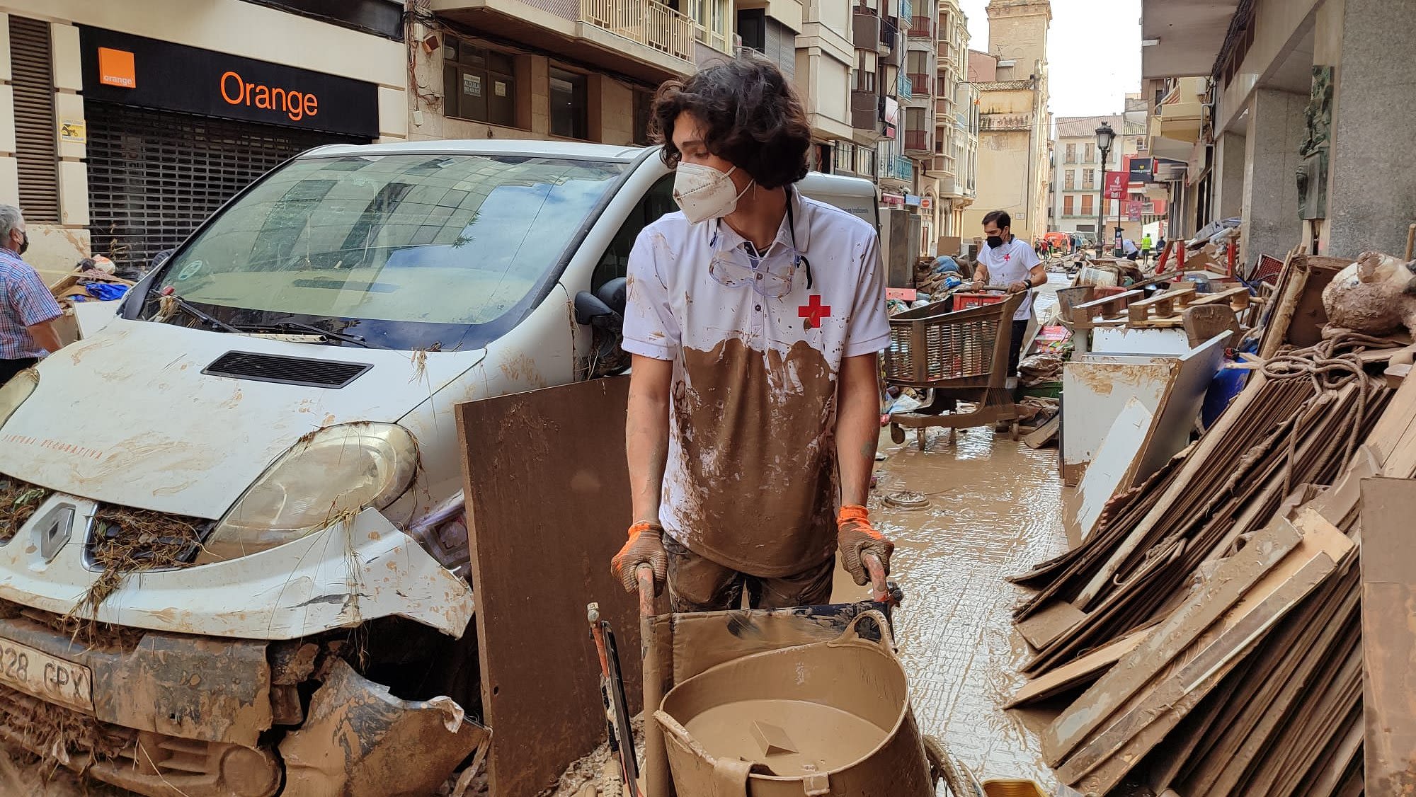 The Spanish Red Cross provided no fewer than 650 still photos giving a graphic impression of the scale and ferocity of the flash floods caused by the depresion aislada en niveles altos. (Spanish Red Cross)