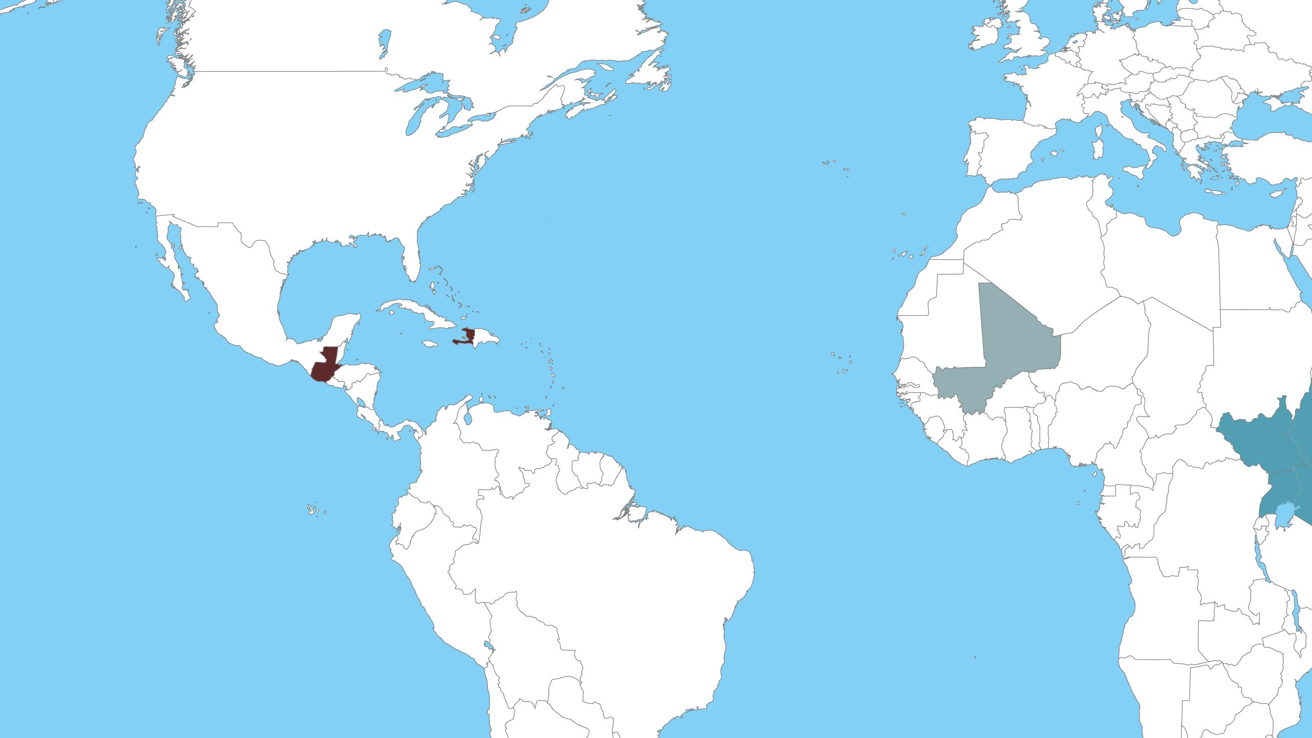 Where we work in Central America and the Caribbean, Haiti and Guatemala