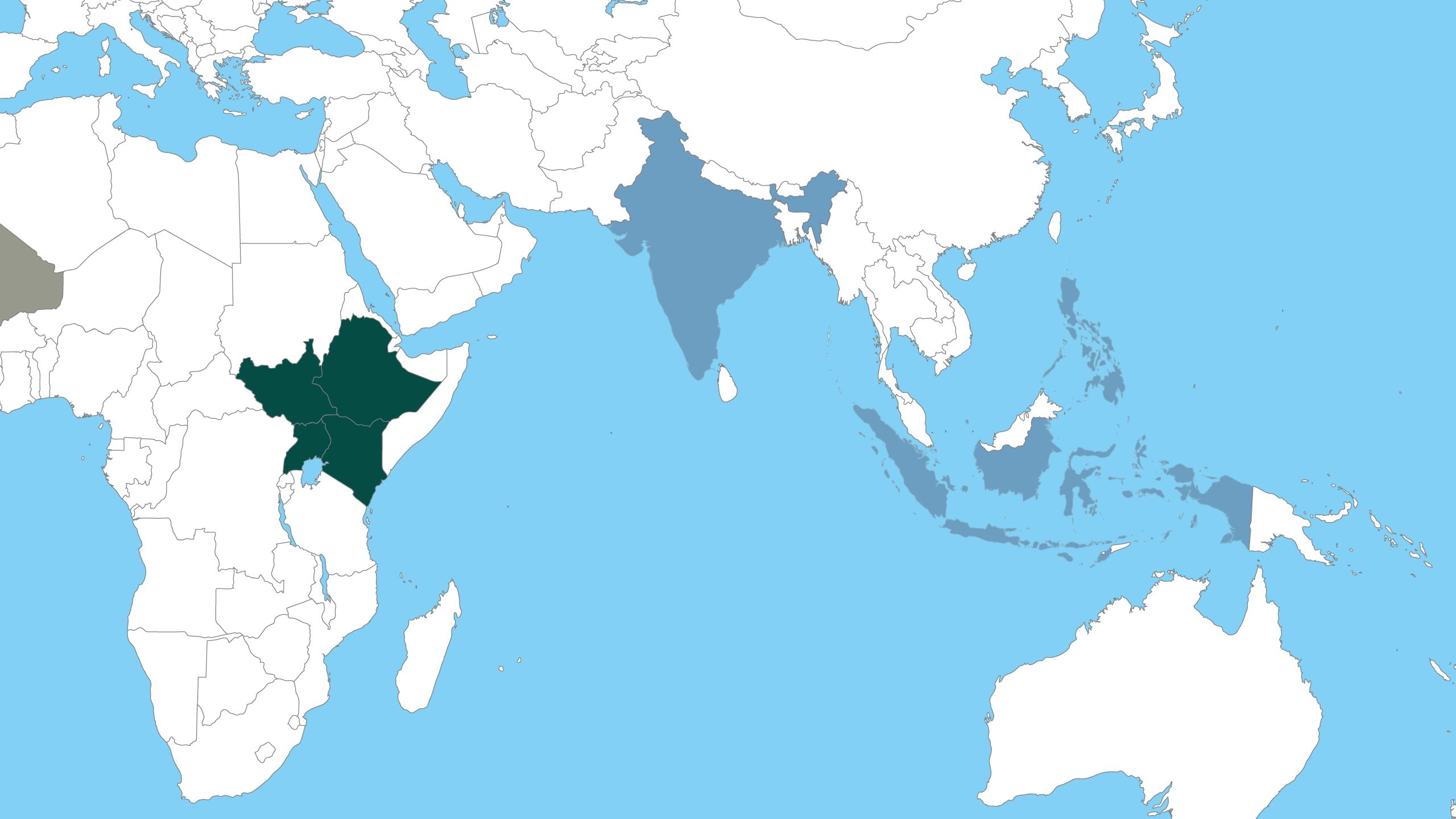 Where we work in the Horn of Africa: Ethiopia, Kenya, South Sudan, Uganda